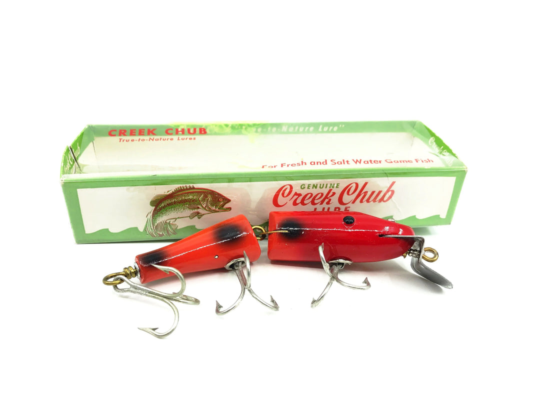 Creek Chub Jointed Snook Pikie 5500, Orange with Black Spots Color 5530W with Box