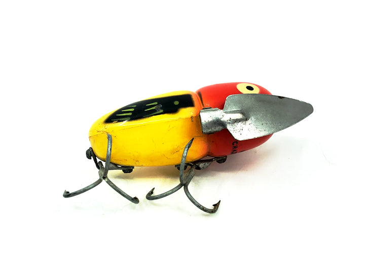 Heddon Crazy Crawler, Yellow/Red Head Color