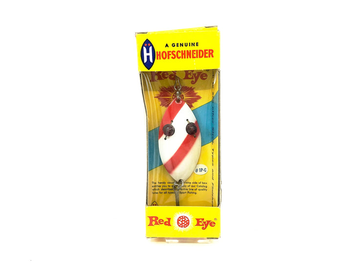 Hofschneider Red Eye Wiggler 1P-C, White/Red Stripes Color