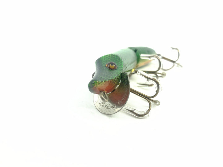 Bill Howington "Ol Bill" Repaint Heddon Jointed Vamp, Green Scale w/Box