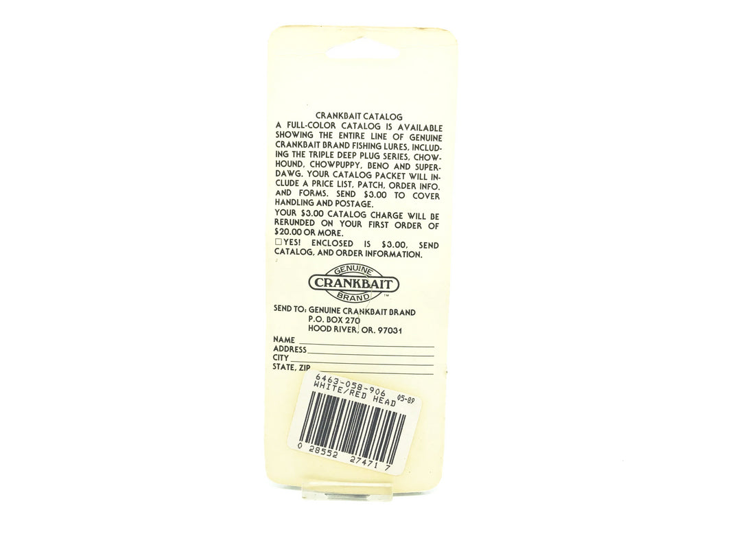 Luhr-Jensen South Bend NIP-I-DIDDEE, #06 White/Red Head Color on Card