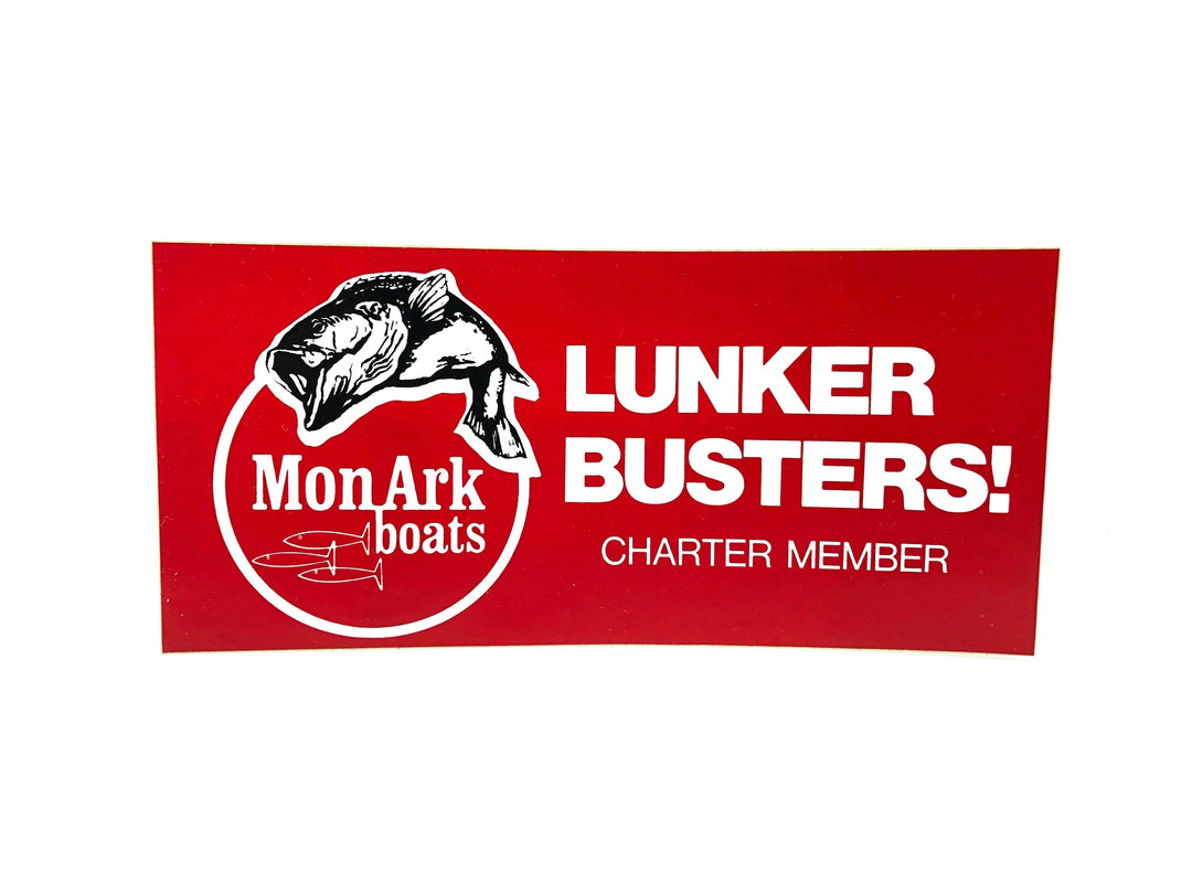 MonArk Boats Lunker Busters Charter Member Vintage Sticker
