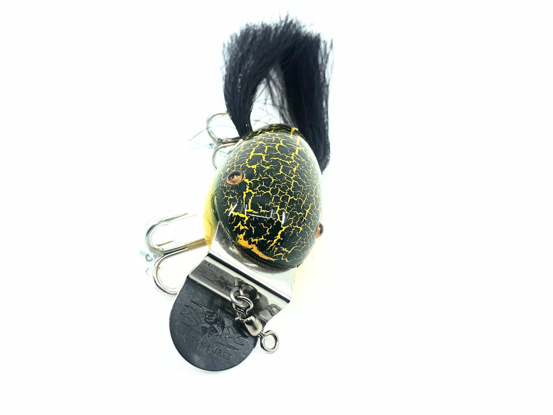 Musky Dan (XXX Lures) Giant Dingbat 3 3/4", Frog Crackle Back