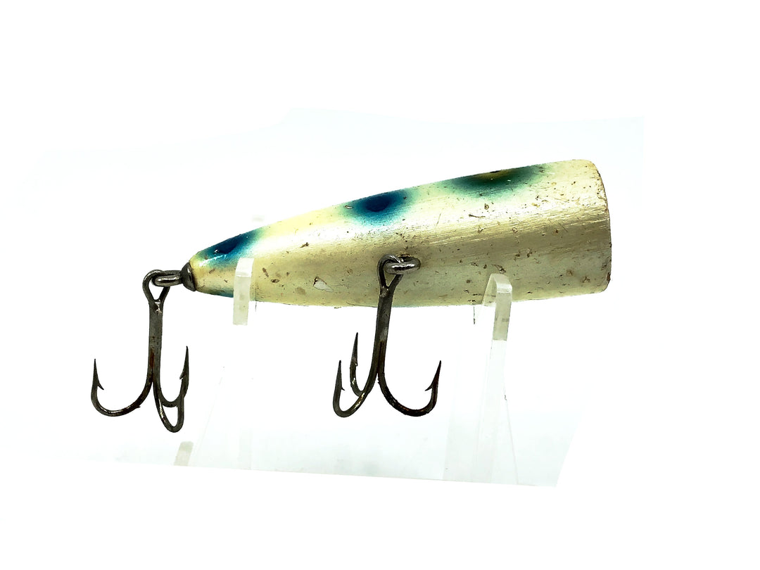 Eppinger Dardevle Osprey Bass Plug, White/Blue Spots Color