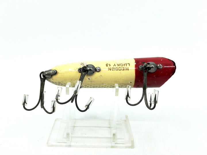 Heddon Original Wooden Lucky 13, PRH Shiner/Red Head Color