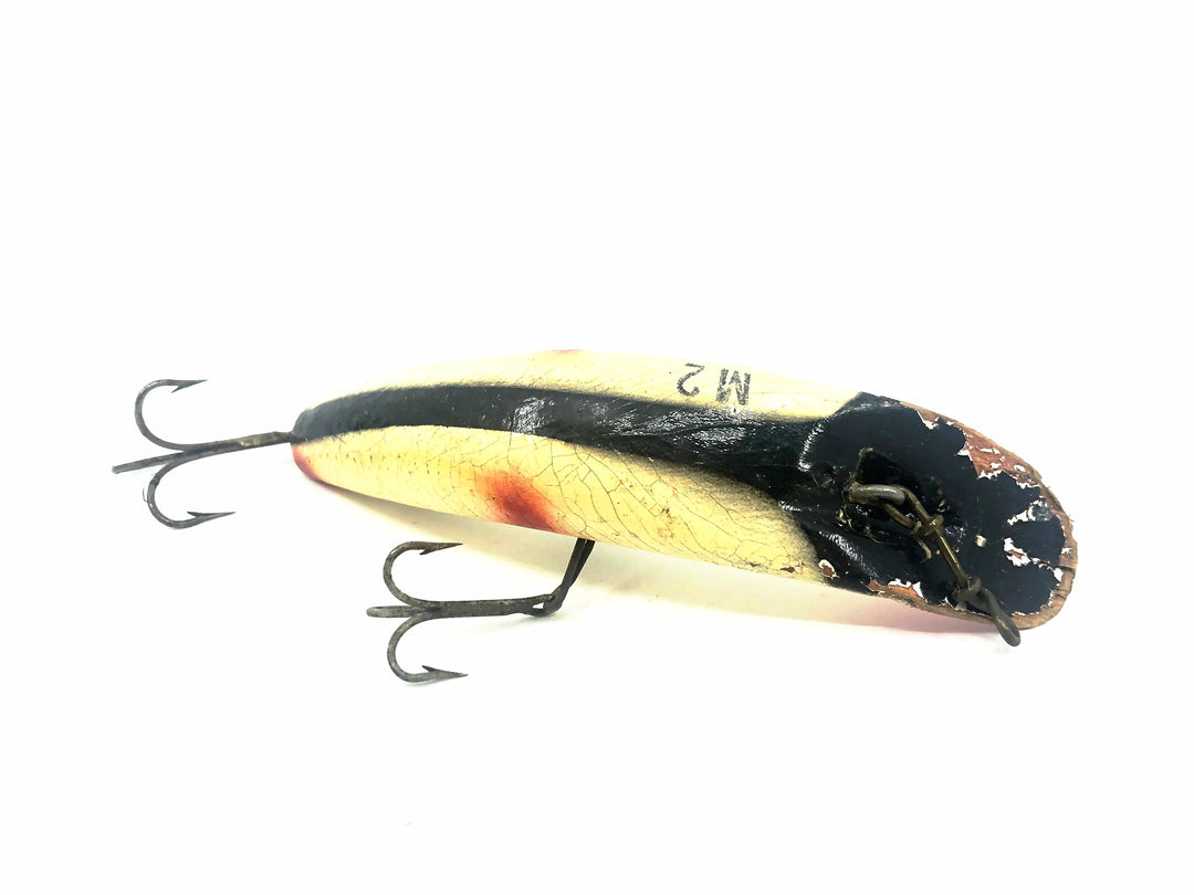 Helin Wooden Flatfish M2, WB White/Black Stripe Color