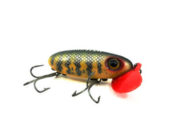 Arbogast Plastic Red Lip Jitterbug 1940's WWII Era, Perch Color - War Bug!