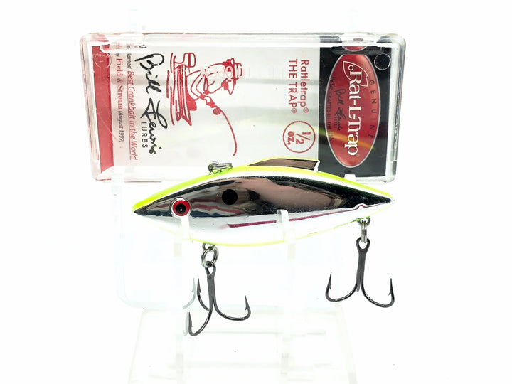 Bill Lewis Classics Rat-L-Trap #141 Chrome/Chartreuse Color 1/2 oz with Box Old Stock