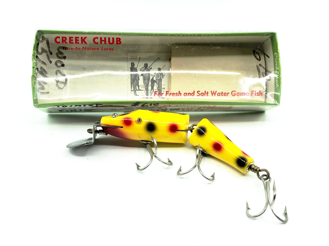 Creek Chub Jointed Snook Pikie 5500, Yellow Spotted Color 5514 with Box