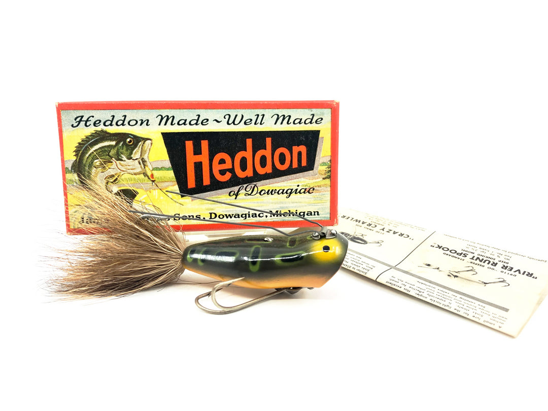 Heddon Weedless Widow Jr J 220, BF Bullfrog Color with Box &Paperwork