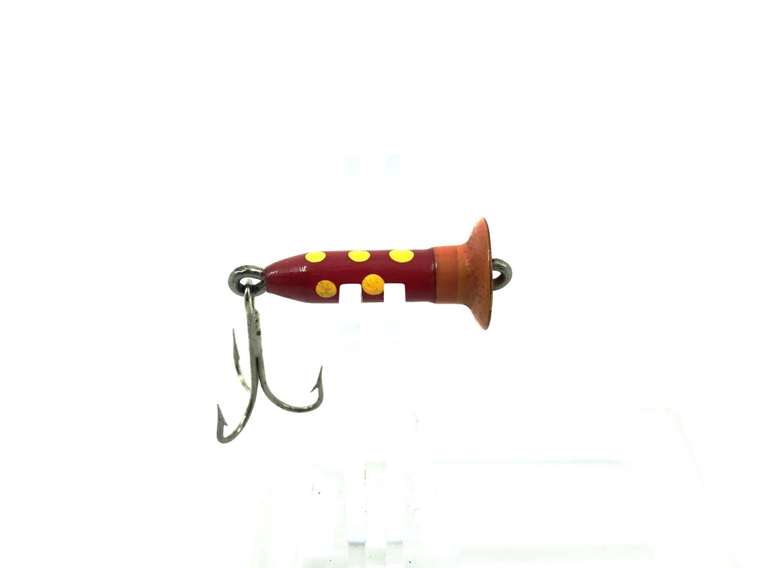 Mighty Wobbler Fly Lure, Red/Orange/Yellow Spots Color