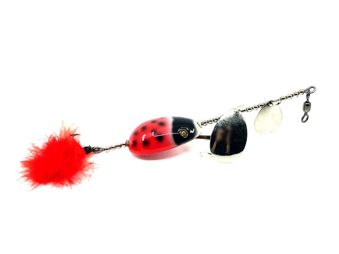 Musky Dan (XXX Lures) Kent Frog Spinner, Ladybug Color