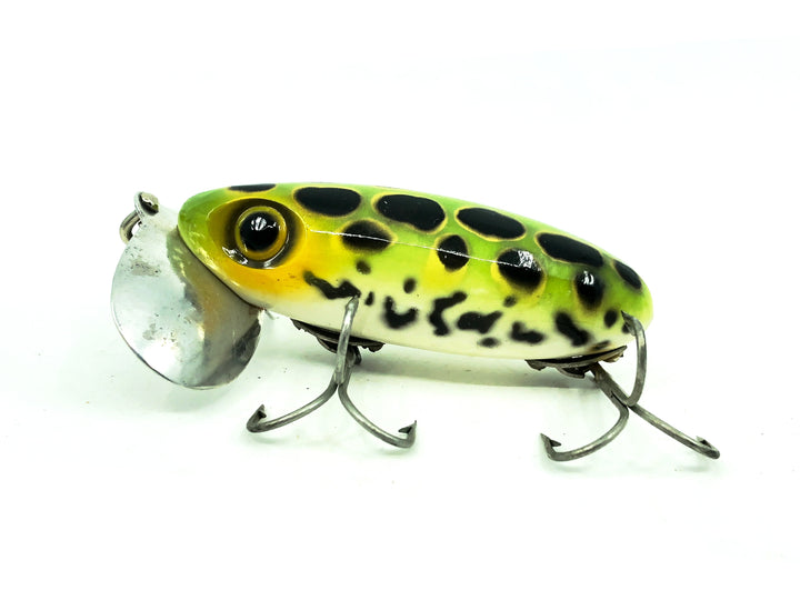 Arbogast Jitterbug 5/8oz 2nd Gen, Frog Color, Vintage Bugged-Eyed Model