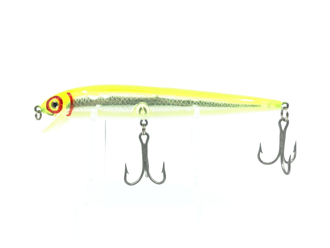 Gag's Grabbers Mambo Minnow, Chartreuse/Silver Holographic Color