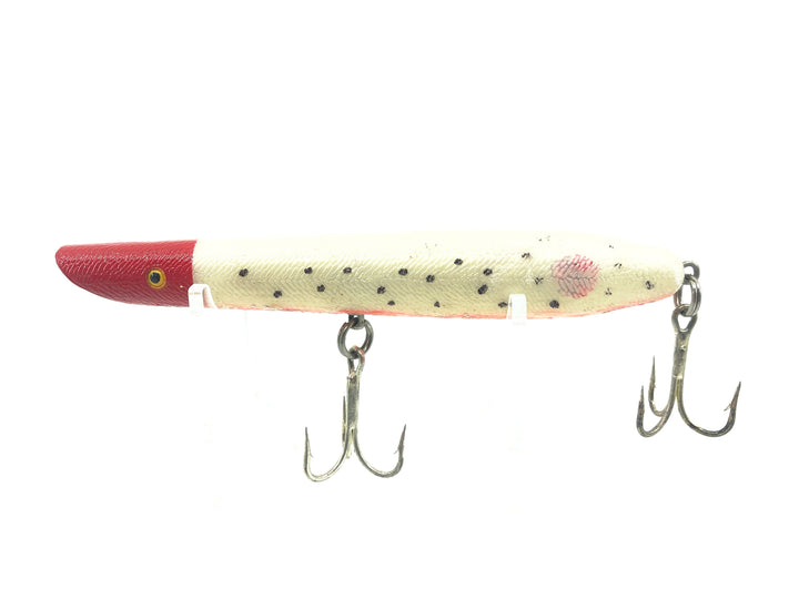 Cotton Cordell Pencil Popper 6600, Repainted Red Head/Silver Color