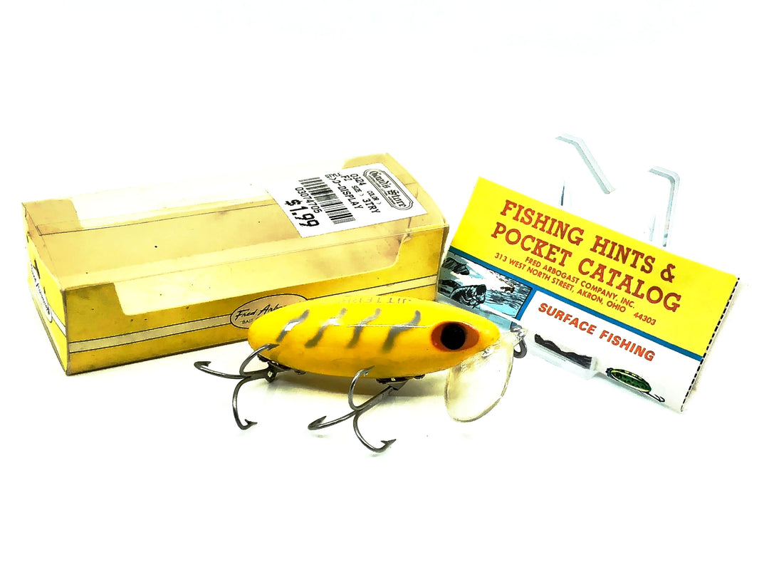 Arbogast Jitterbug Clear Lip 5/8oz, Yellow Shore Color with Box