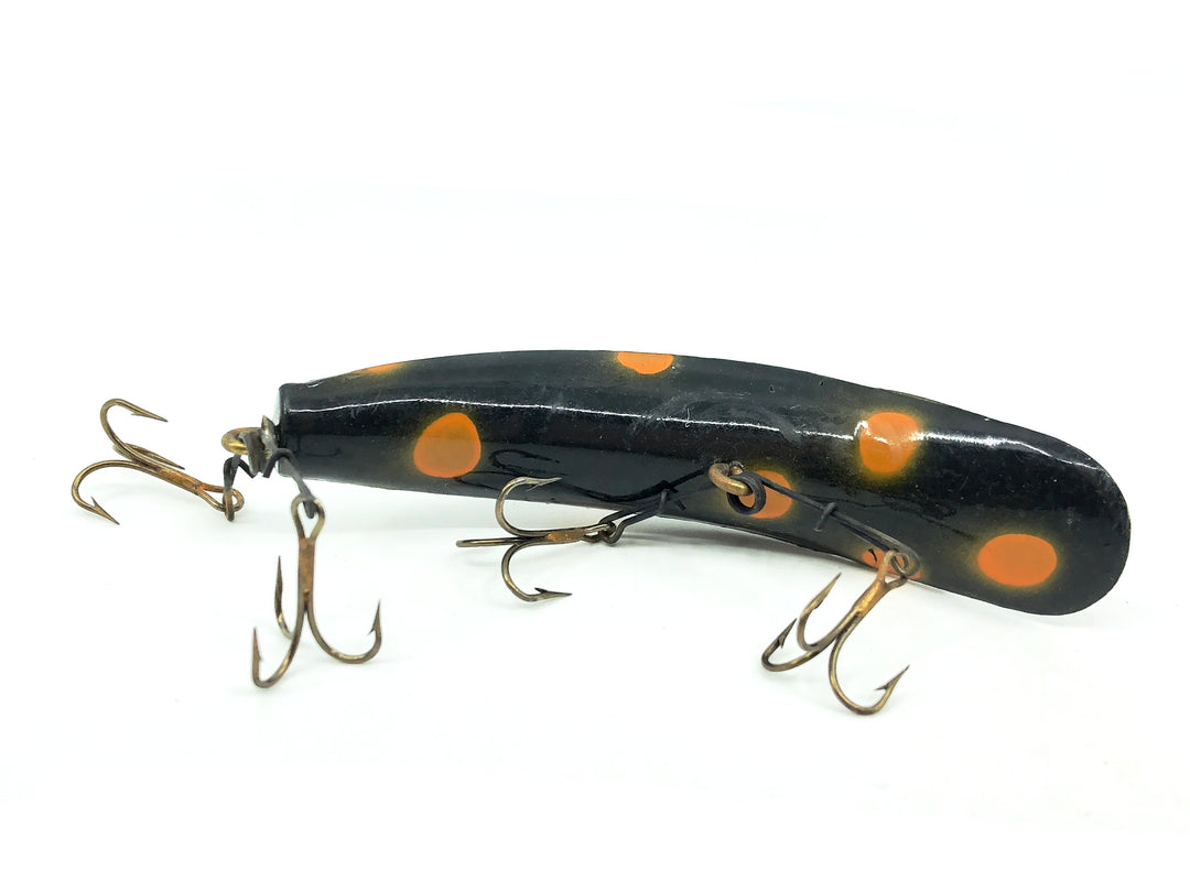 Helin Wooden Flatfish T4, BL Black/Orange Spots Color