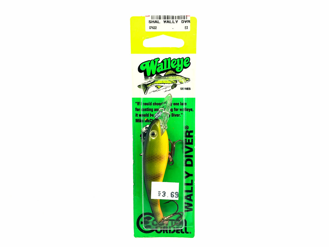 Cotton Cordell Shallow Wally Diver, #22 Perch Color on Card
