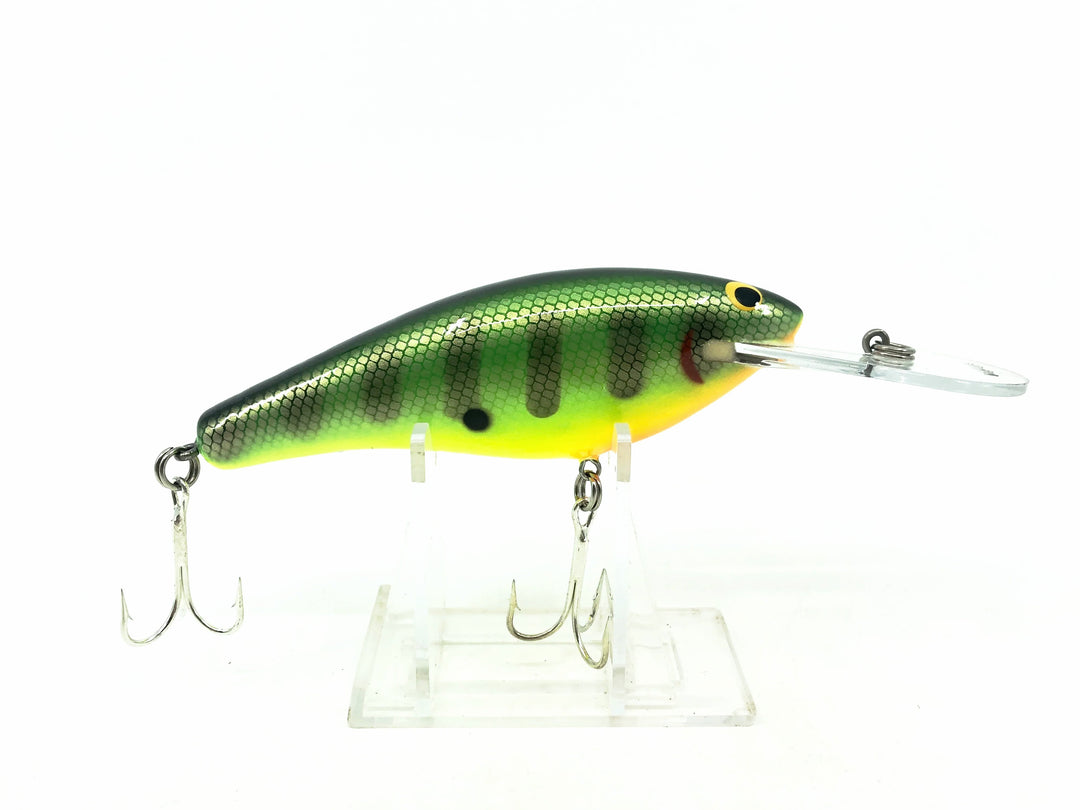 Bagley Diving DB04-PGS9 Pretty Green Stripe on Chartreuse Color - Tough Vintage Lure