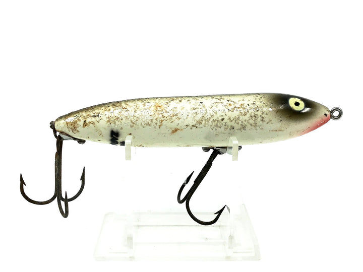 Heddon Original Zara Spook, SS Silver Flitter Color-Nose Line Tie-Early