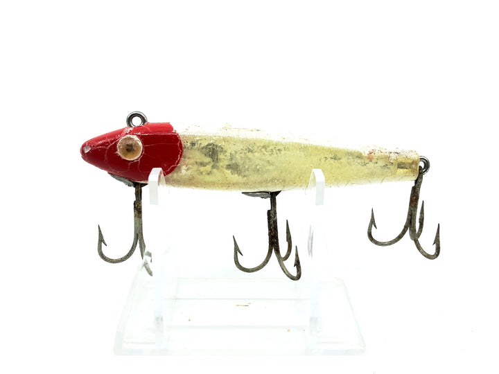 L & S Mirrolure 52M "Sinking Twitchbait", White/Red Head/Silver Scale Color