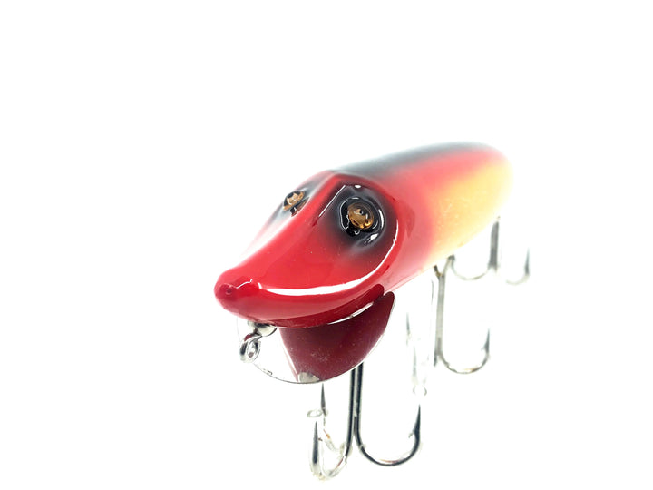 Musky Dan (XXX Lures) Musky Vamp, Red Head/Yellow/Flitter Color