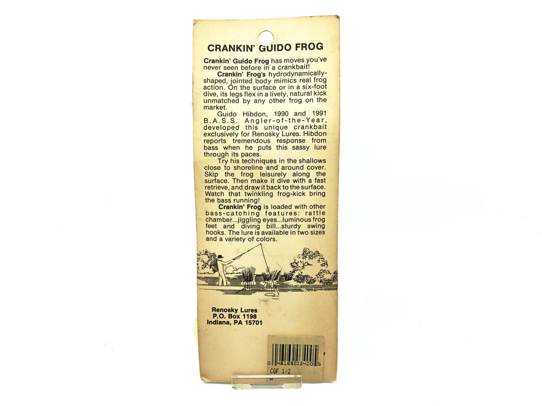 Renosky Crankin' Guido Frog, Green Frog Color on Card