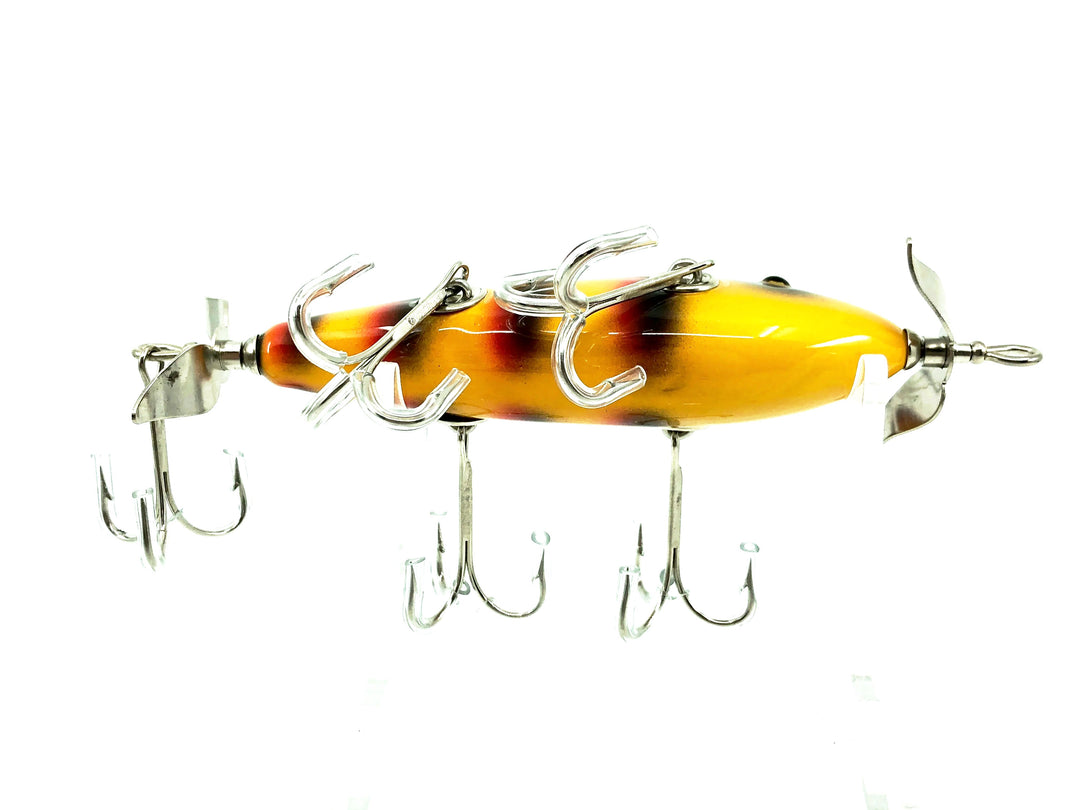 Musky Dan (XXX Lures) 5 Hook Minnow, Bar Perch Color