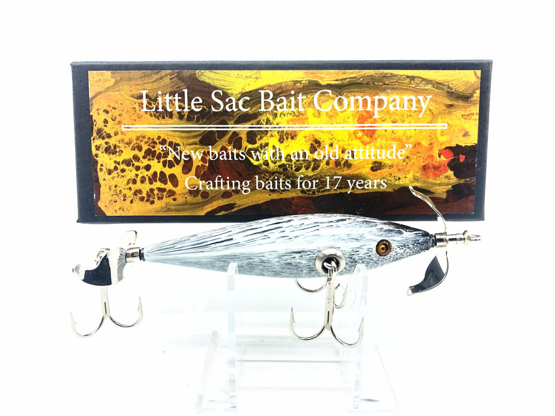 Little Sac Bait Company Musky Niangua Minnow, Special Color Grey Marbling Signed Paperwork w/Box 2014