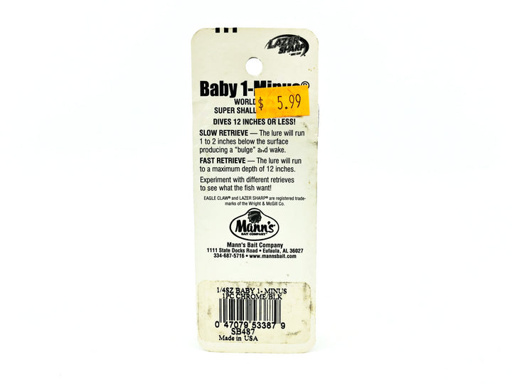 Mann's Baby 1- Minus, Chrome/Black Back Color on Card