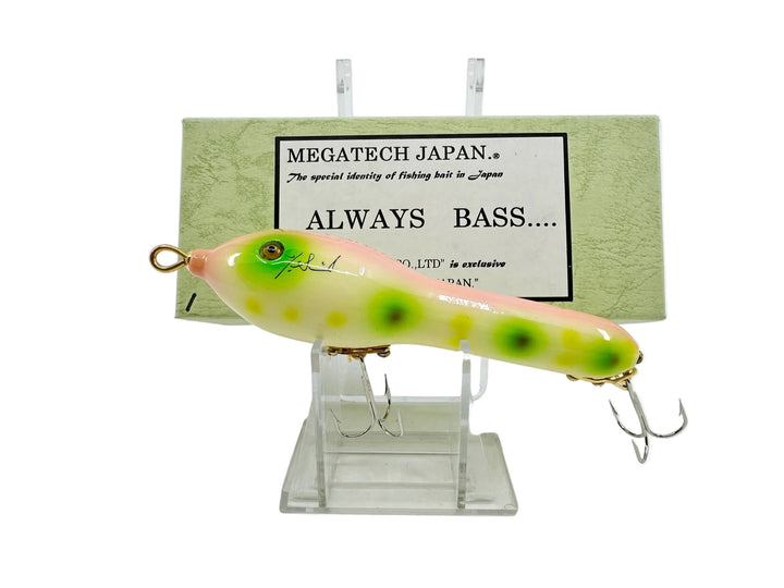 Megatech Japan Lure, Pale Pink Top/Frog Spot Color w/Box-Signed