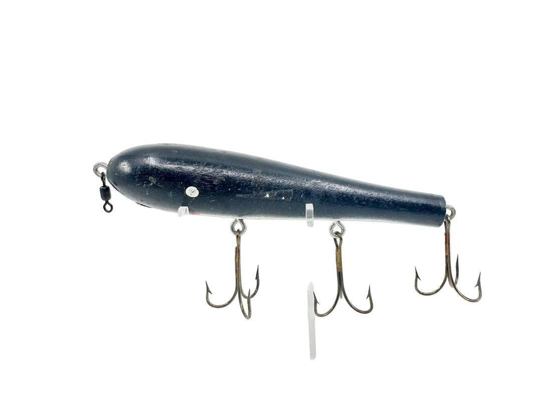 Unknown Wooden Musky Glide Bait, Black Sucker Color
