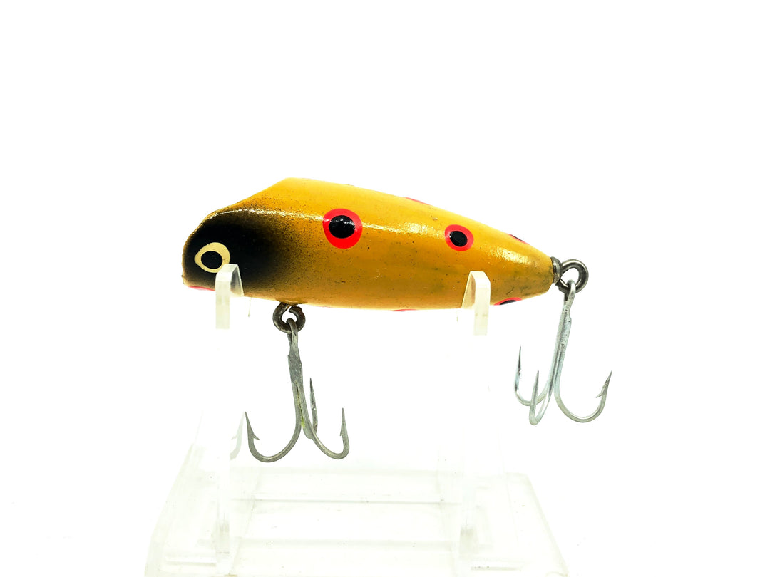 Eppinger Dardevle Osprey Bass Plug, Yellow/Orange Black Spots Color