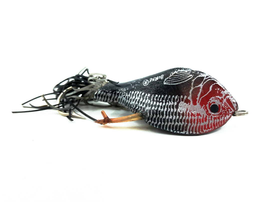 Burke Skitterfish Flex Plug, Black/Silver Scale/Red Head Color