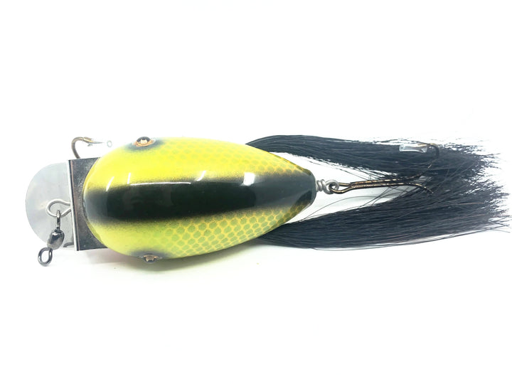 Musky Dan (XXX Lures) Giant Dingbat 3 7/8", Gold Scale/Black Back w/COA