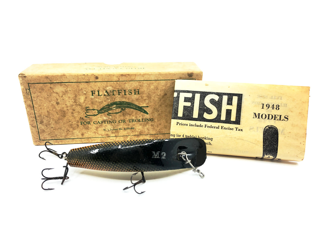 Vintage Helin Flatfish M2, SC Scale Finish Color with Box - 1948