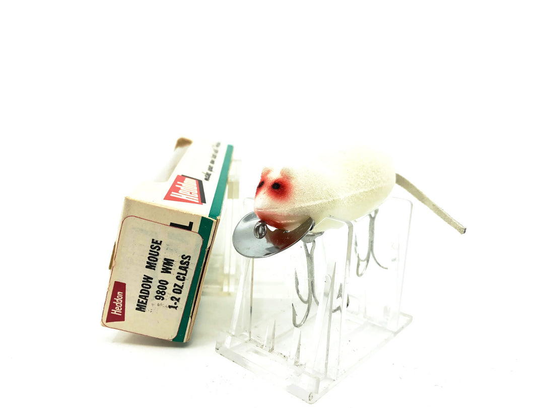 Heddon Meadow Mouse with Box 9800, WM White Mouse Color on Card