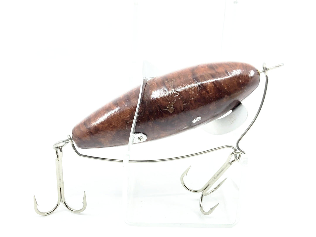 Musky Dan (XXX Lures) Spiral Lure, Red Mallee Burl w/COA
