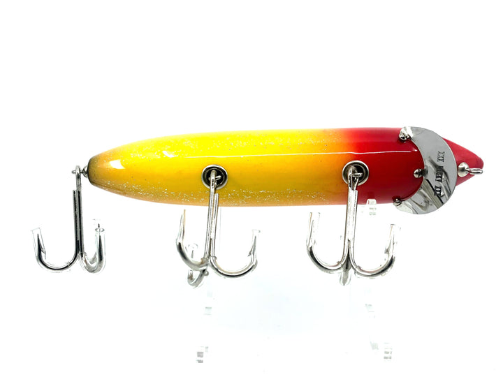 Musky Dan (XXX Lures) Musky Vamp, Red Head/Yellow/Flitter Color