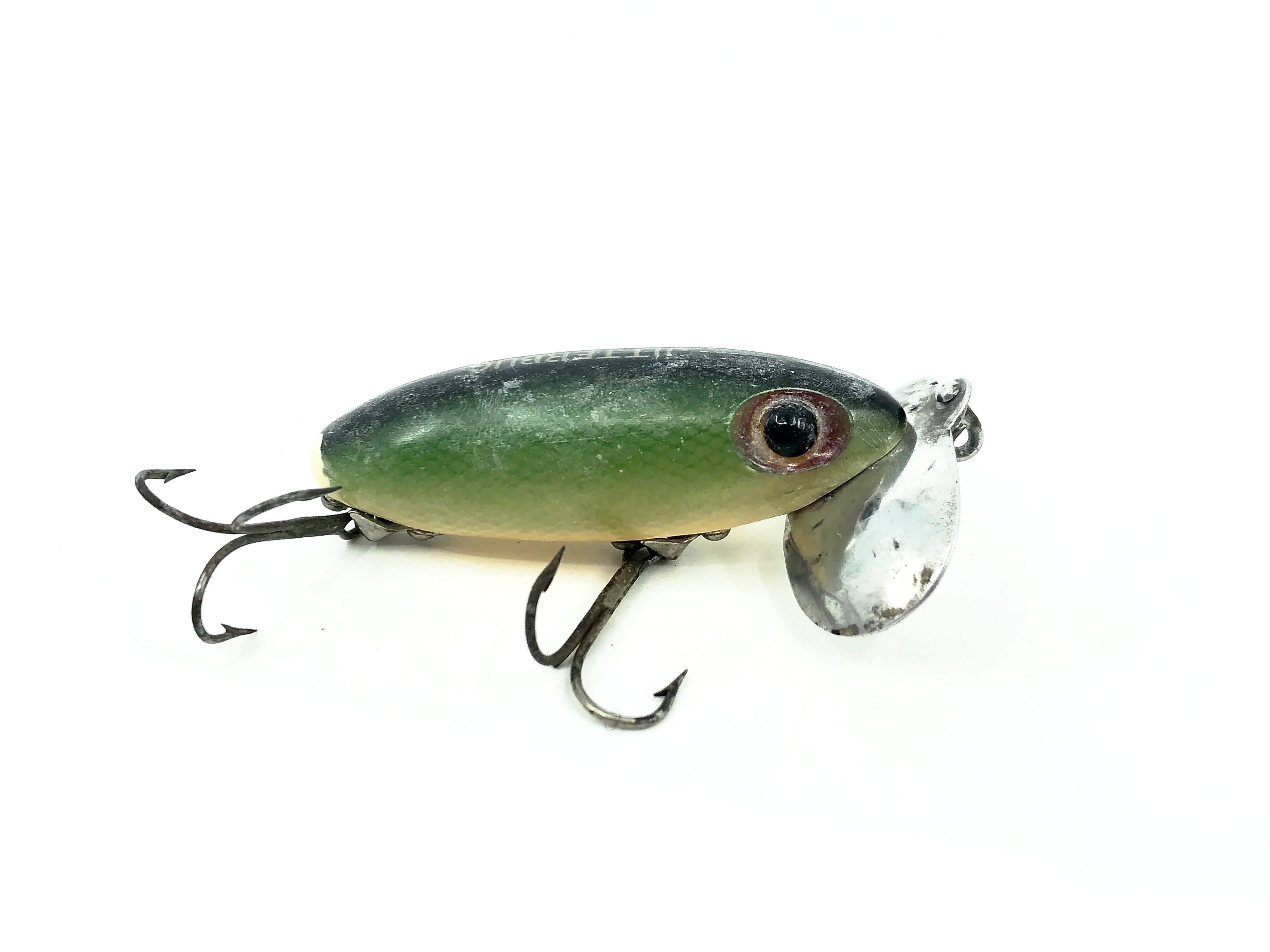 Arbogast Jitterbug 5/8oz, Green Scale Color, Vintage Bugged-Eyed Model ...