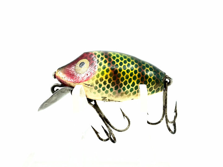 Heddon Wooden Midgit Digit River Runt, L Perch Color
