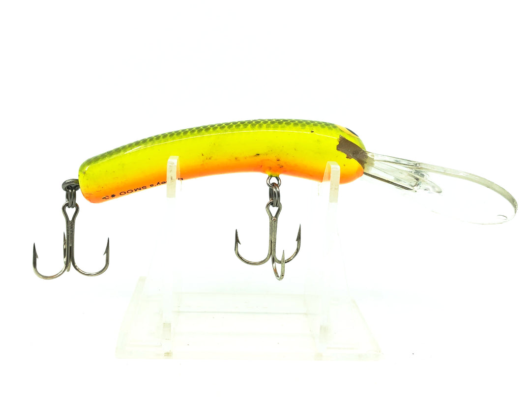 Bagley Diving Smoo #3 09, Black on Chartreuse Color