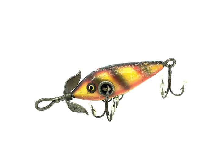 Heddon Dowagiac Minnow No. 20 Series, 9A Yellow Perch (Bar Perch) Color
