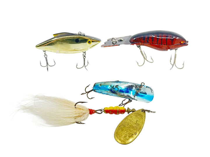 Vintage Classic 4 Pack, Flatfish/Bill Lewis/Arbogast/Mepps
