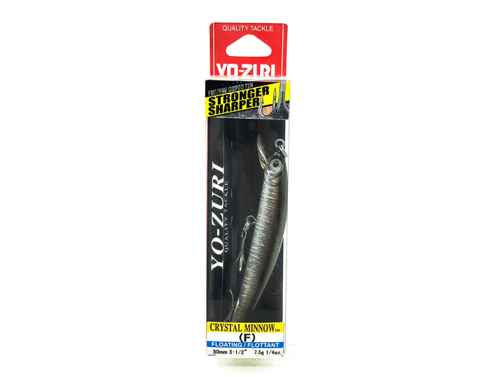 Yo-Zuri .F Crystal 3D Floating Minnow, Silver Reflector/Black Back Color