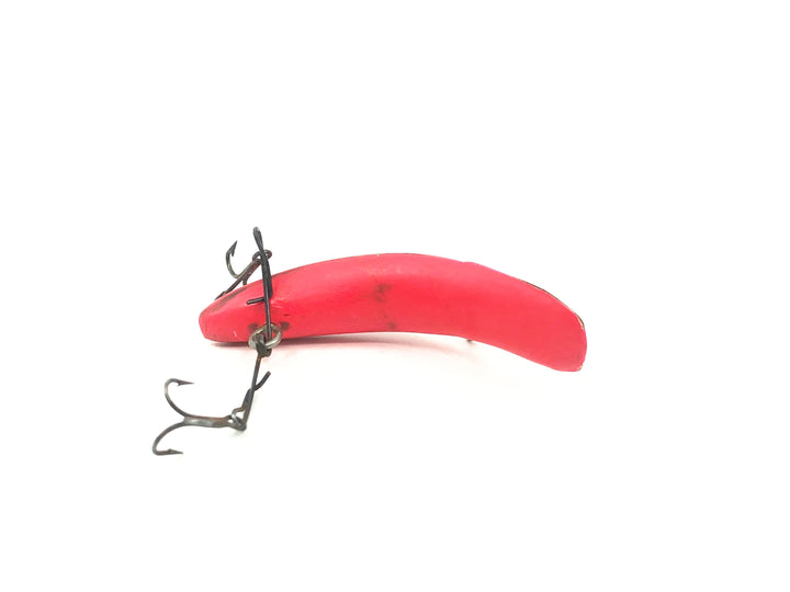 Helin Flatfish F6, RFL Red Fluorescent Color- Vintage plastic version