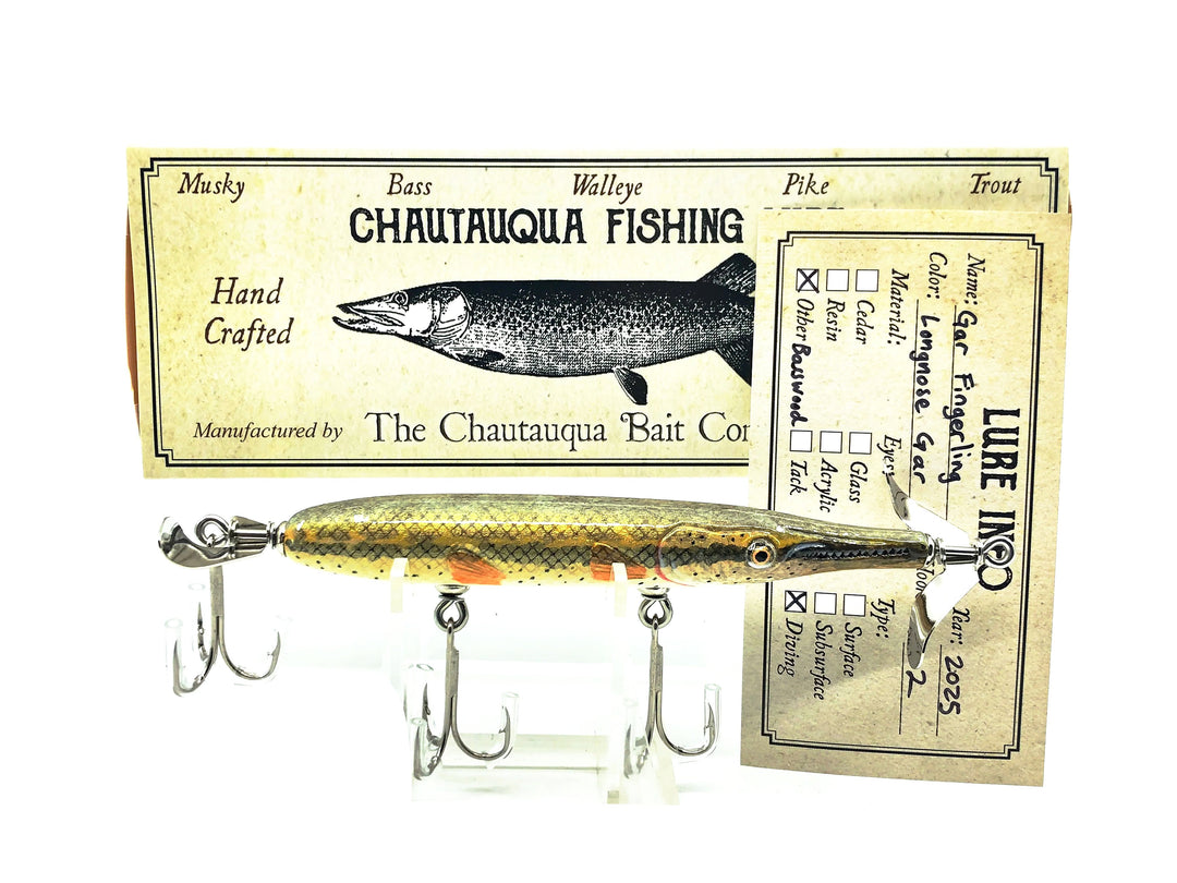Chautauqua Gar Fingerling, Longnose Gar Color