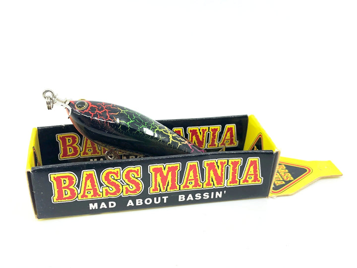 Tiemco Bass Mania Spark 75 Wooden Topwater Prop Bait Color 8 Rainbow Crackle