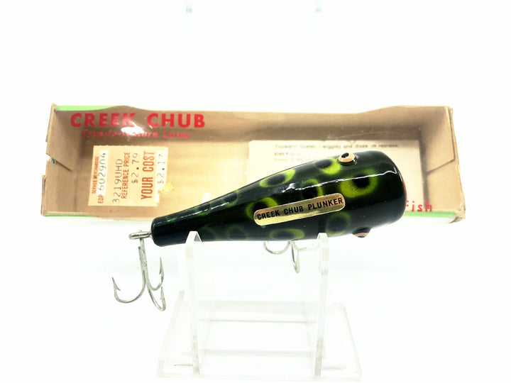 Creek Chub 3200 Plunker, Frog Color 3219 w/Box - Tack Eye
