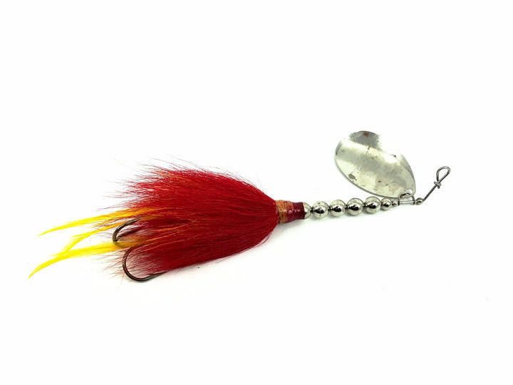 Grim Reaper Bucktail Spinner 9/10oz, Silver Blade/Red & Yellow Bucktail